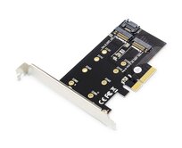 Digitus M.2 NGFF / NVMe SSD PCIexpress Add-On karta podporuje B, M a B + M Key, velikost 80,60,42 a 30 mm