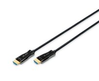 Digitus Připojovací kabel HDMI AOC s hybridním vláknem, typ A M/M, 30 m, UHD 4K@60 Hz, CE, zlatá, bl