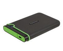 TRANSCEND 4TB StoreJet 25M3C SLIM, 2.5”, USB-C (3.1 Gen 1) Externí Anti-Shock disk, tenký profil, šedo/zelený