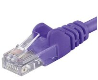 PremiumCord Patch kabel UTP RJ45-RJ45 CAT6 0.5m fialová