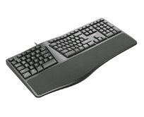 C-TECH klávesnice KB-113E USB, ERGO, černá, CZ/SK