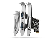 AXAGON PCEA-PSN, PCIe řadič - 1x paralelní (LPT) + 2x sériový port (RS232) 250 kbps, vč. LP