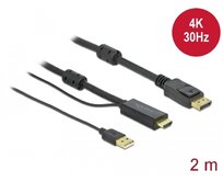 Delock Kabel HDMI na DisplayPort 4K 30 Hz 2 m