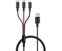 CONNECT IT Wirez 3in1 USB-C & Micro USB & Lightning, 1,2 m
