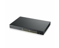 Zyxel GS1900-24HP v2, 24-port GbE L2 PoE Smart Switch, rackmount, 170 Watt