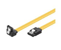 PremiumCord 0,3m SATA 3.0 datový kabel 1.5GBs / 3GBs / 6GBs, kov.západka, 90°