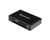 Transcend USB 3.0 čtečka paměťových karet, černá - SDHC/SDXC (UHS-I/II), microSDHC/SDXC (UHS-I), CompactFlash (UDMA6/7)