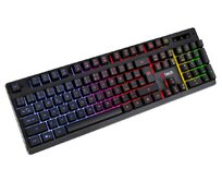 C-TECH Polomechanická herní klávesnice Iris (GKB-08), casual gaming, CZ/SK, duhové podsvícení, USB