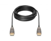 Digitus DisplayPort AOC hybridní připojovací kabel M/M, 15m, UHD 8K@60Hz, CE, zlato, bl
