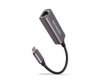 AXAGON ADE-TRC, USB-C 3.2 Gen 1 - Gigabit Ethernet síťová karta, auto instal, titanově šedá