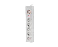 ARMAC SURGE PROTECTOR Z5 1.5M 5X FRENCH OUTLETS 10A CABLE ORGANIZER GREY