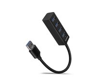 AXAGON HUE-M1A, 4x USB 3.2 Gen 1 MINI hub, kovový, kabel USB-A 20cm