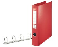 Esselte plast. kroužk. pořadač VIVIDA, 4DR/40mm, hřbet 60 mm, červená
