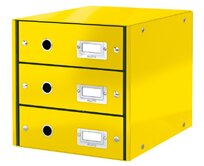 LEITZ Zásuvkový box Click&Store, 3 zásuvky, žlutá