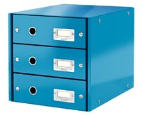 LEITZ Zásuvkový box Click&Store, 3 zásuvky, modrá