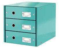LEITZ Zásuvkový box Click&Store, 3 zásuvky, ledově modrá