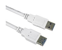 PremiumCord Prodlužovací kabel USB 3.0 Super-speed 5Gbps A-A, MF, 9pin, 0,5m bílá