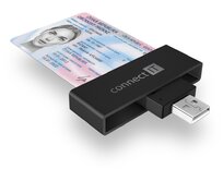 CONNECT IT USB čtečka eObčanek a čipových karet, ČERNÁ