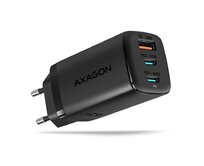 AXAGON ACU-DPQ65, GaN nabíječka do sítě 65W, 3x port (USB-A + dual USB-C), PD3.0/QC4+/PPS/Apple, černá