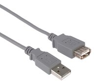 PremiumCord USB 2.0 kabel prodlužovací, A-A, 20cm, šedá