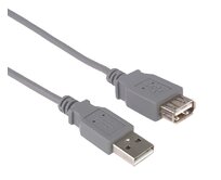 PremiumCord USB 2.0 kabel prodlužovací, A-A, 0,5m, šedá