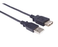 PremiumCord USB 2.0 kabel prodlužovací, A-A, 0,5m, černá