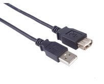 PremiumCord USB 2.0 kabel prodlužovací, A-A, 1m černá