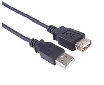 PremiumCord USB 2.0 kabel prodlužovací, A-A, 5m černá