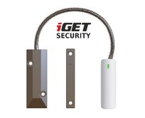 iGET SECURITY EP21 - Bezdrátový magnetický senzor pro železné dveře/okna/vrata pro alarm iGET SECURITY M5, dosah 1km