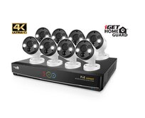 iGET HOMEGUARD HGNVK164908 - Ultra HD 4K systém s PoE napájením, 16-kanálové NVR + 8x HGNVK936CAM 4K kamera