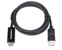 PremiumCord DisplayPort 1.2 na HDMI 2.0 kabel pro rozlišení 4Kx2K@60Hz, 1m