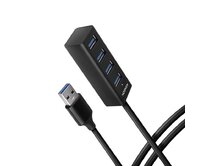 AXAGON HUE-M1AL, 4x USB 3.2 Gen 1 MINI hub, kovový, kabel USB-A 1.2m