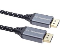 PremiumCord DisplayPort 1.4 přípojný kabel, kovové a zlacené konektory, 1m