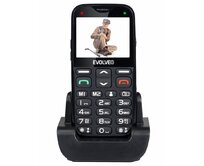 EVOLVEO EasyPhone XG, mobilní telefon pro seniory s nabíjecím stojánkem (černá barva)