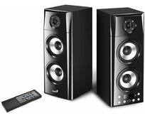 Genius SP-HF2800 BT, Reproduktory, 2.0, 60W, Bluetooth, TWS technologie, dřevěné, USB, dálkové ovládání, černé