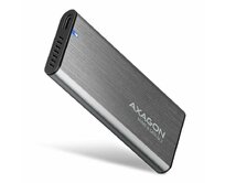 AXAGON EEM2-SG2, USB-C 3.2 Gen 2 - M.2 NVMe & SATA SSD kovový RAW box, bezšroubkový, stříbrný