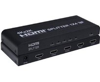 PremiumCord HDMI splitter 1-4 porty, kovové pouzdro, 4K, FULL HD, 3D