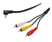 PremiumCord Video + Audio kabel, stereo 3.5mm 4 pinový - 3x CINCH RCA stíněný, M/M, 1,5m