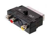 PremiumCord Adapter SCART-3x cinch + S-video s přepínačem IN/OUT