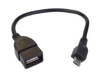 PremiumCord USB redukce kabel USB A/female - Micro USB/male 20cm OTG