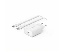 Belkin 25W USB-C Power Delivery PPS nástěnná nabíječka + 1m USB-C na USB-C kabel, bílá