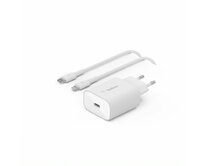 Belkin 25W USB-C Power Delivery PPS nástěnná nabíječka + 1m USB-C na lightning kabel, bílá