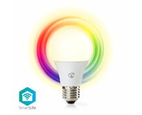 Nedis WIFILRC10E27 - SmartLife LED žárovka | Wi-Fi | E27 | 806 lm | 9 W | RGB / Warm to Cool White | Android / IOS, F