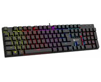 C-TECH Mechanická herní klávesnice Morpheus (GKB-11), casual gaming, CZ/SK, červené spínače, RGB podsvícení, USB