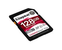 KINGSTON 128GB Canvas React Plus SDHC UHS-II 300R/260W U3 V90 for Full HD/4K/8K
