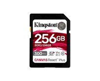 KINGSTON 256GB Canvas React Plus SDHC UHS-II 300R/260W U3 V90 for Full HD/4K/8K