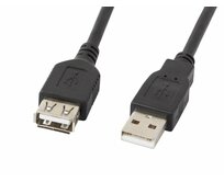 LANBERG  USB-A M / F 2.0 kabel 1,8m, černý