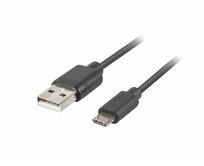 LANBERG Micro USB (M) na USB-A (M) 2.0 kabel 1m, černý, rychlé nabíjení 3.0 