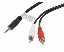 LANBERG Minijack 3,5mm (M) 3 PIN na 2x RCA (CINCH) (M) kabel 1,5m