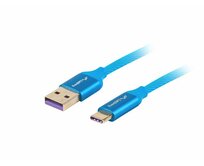 LANBERG USB-C (M) na USB-A (M) 2.0 kabel 1m, modrý, (Huawei 5A) 
